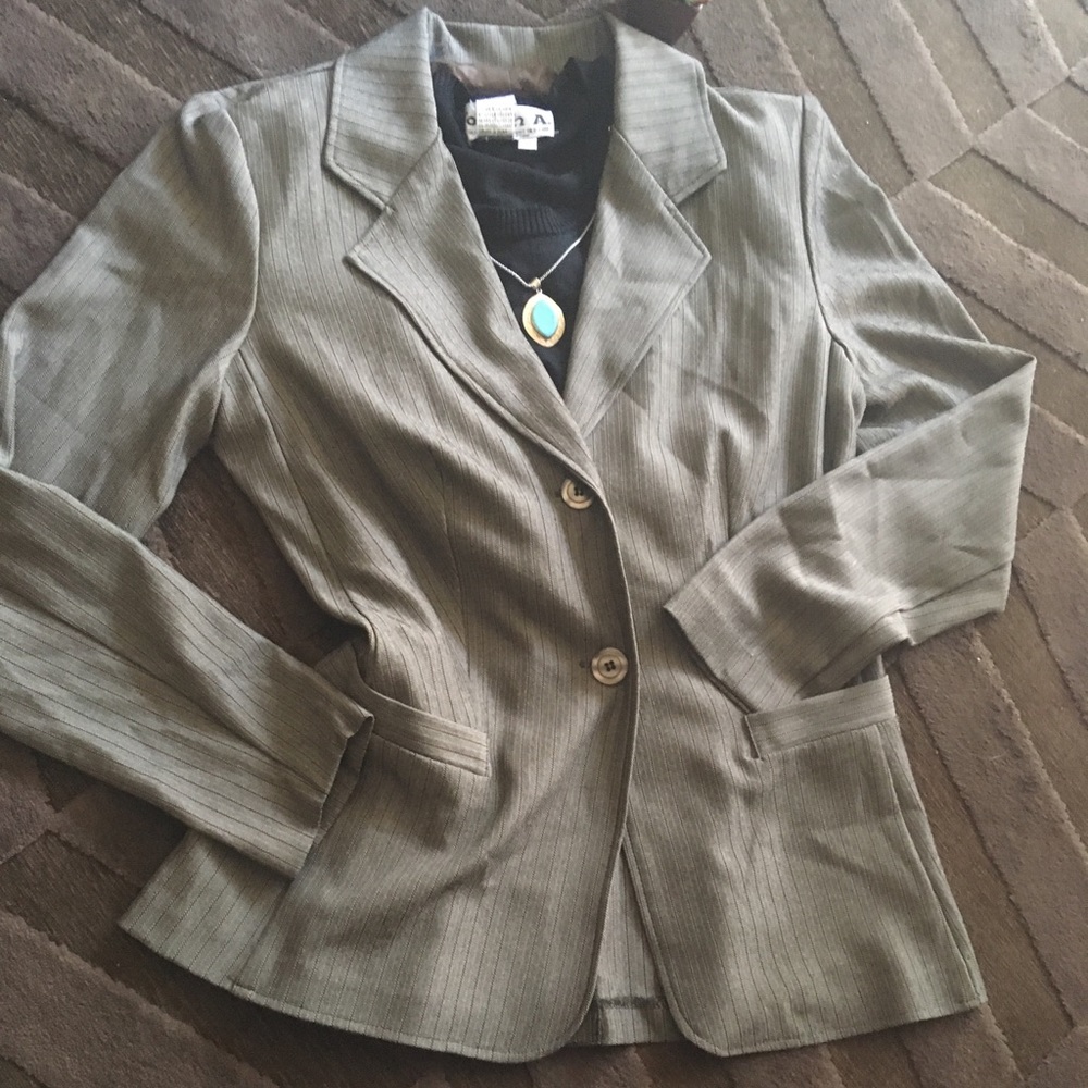 Brown Stripe Blazer
